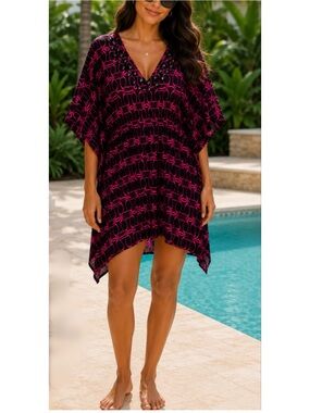 MICHAEL M. Kors Black and Fuchsia 
Tunic/ Cover up